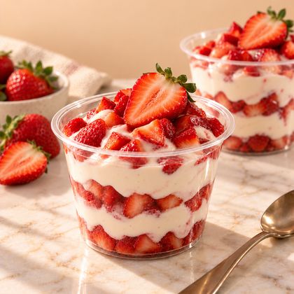 Fresas con crema